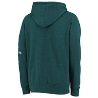 Men's Majestic Threads Midnight Green Philadelphia Eagles Super Bowl LIX Champions Sonder Tri-Blend Pullover Hoodie
