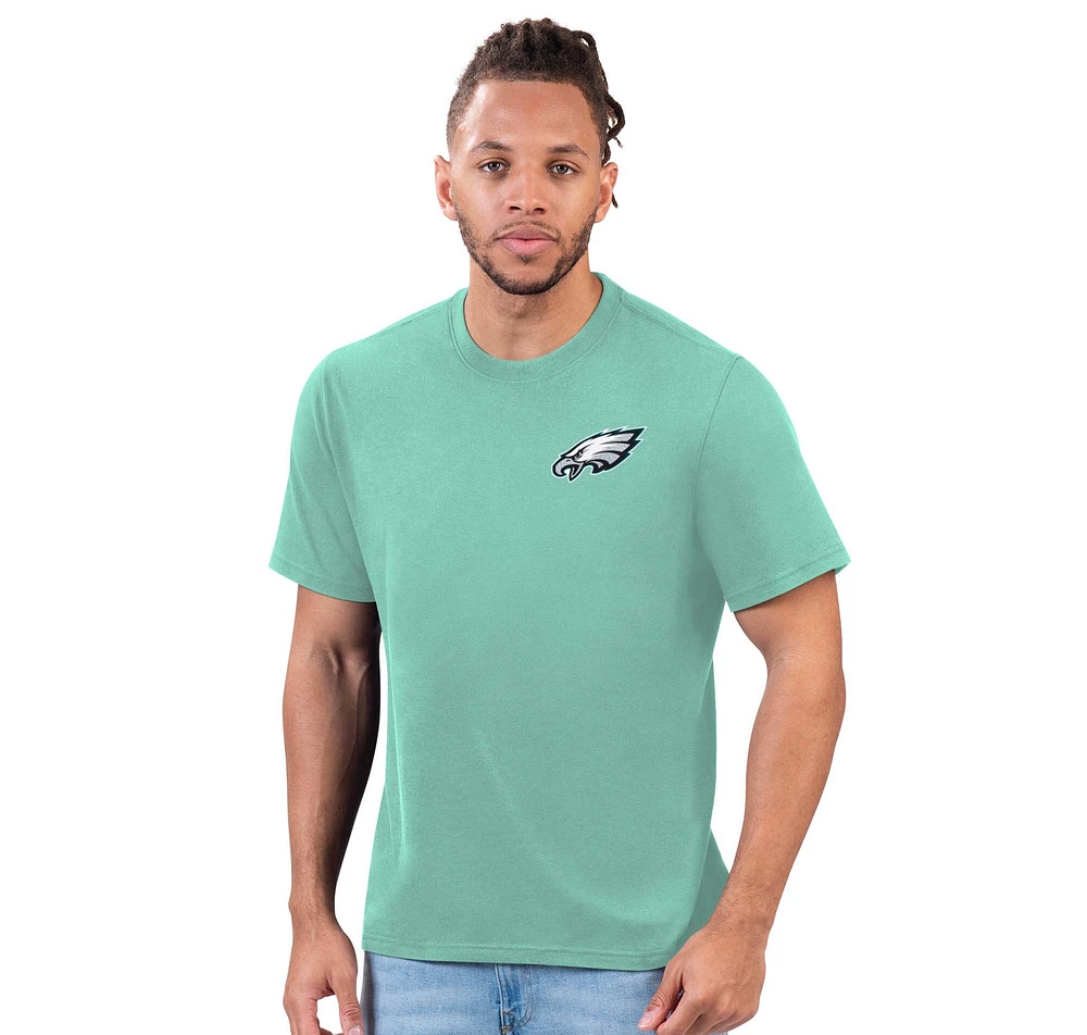 T-shirt Margaritaville Mint pour homme Philadelphia Eagles Time Flies