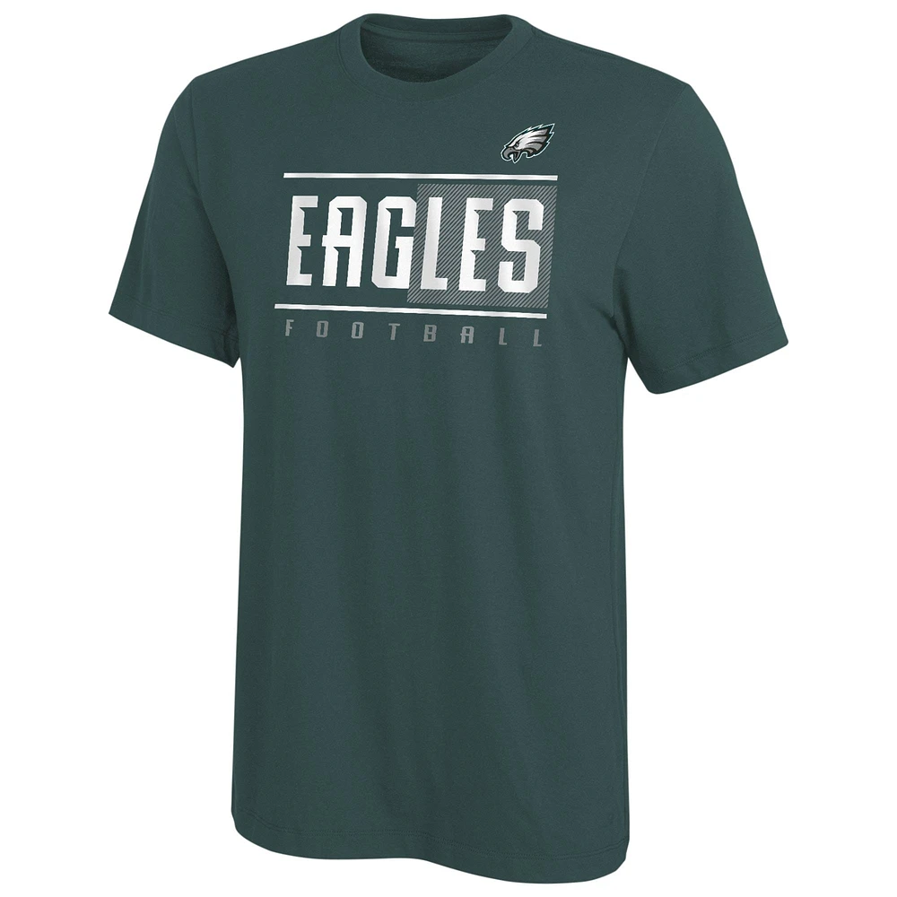 T-shirt vert nuit pour homme avec logo Philadelphia Eagles