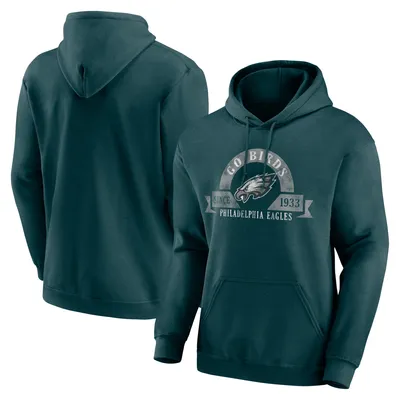 Men's New Era Midnight Green/Black Philadelphia Eagles Big & Tall Current  Team Colorblock Fleece Raglan Pullover Hoodie