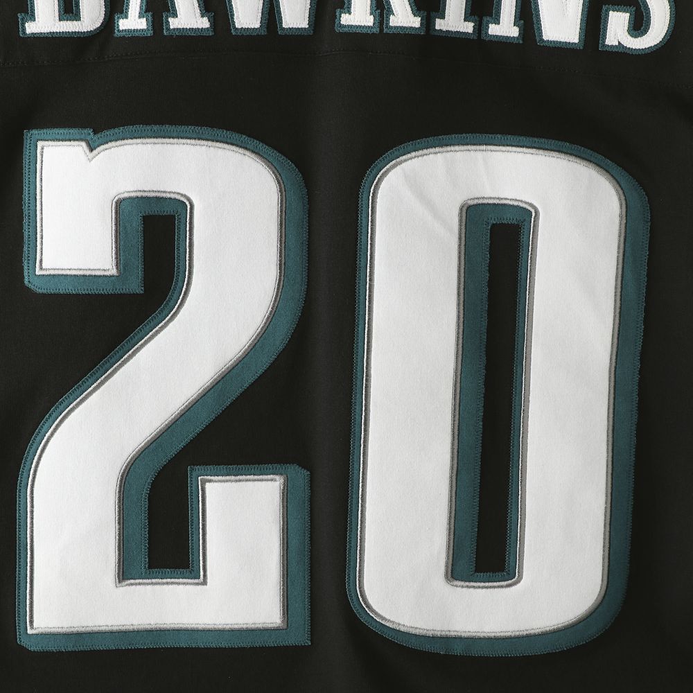 Brian Dawkins Philadelphia Eagles Mitchell & Ness Big & Tall Retired Player  Name & Number Long Sleeve Top - Black