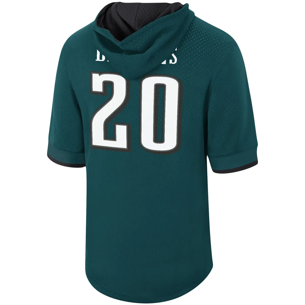 T-shirt à capuche vert avec nom et numéro de joueur retraité des Eagles Philadelphie Mitchell & Ness Brian Dawkins pour hommes