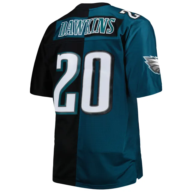 Mitchell & Ness Men's Brian Dawkins Midnight Green and Black Philadelphia  Eagles 2004 Split Legacy Replica Jersey