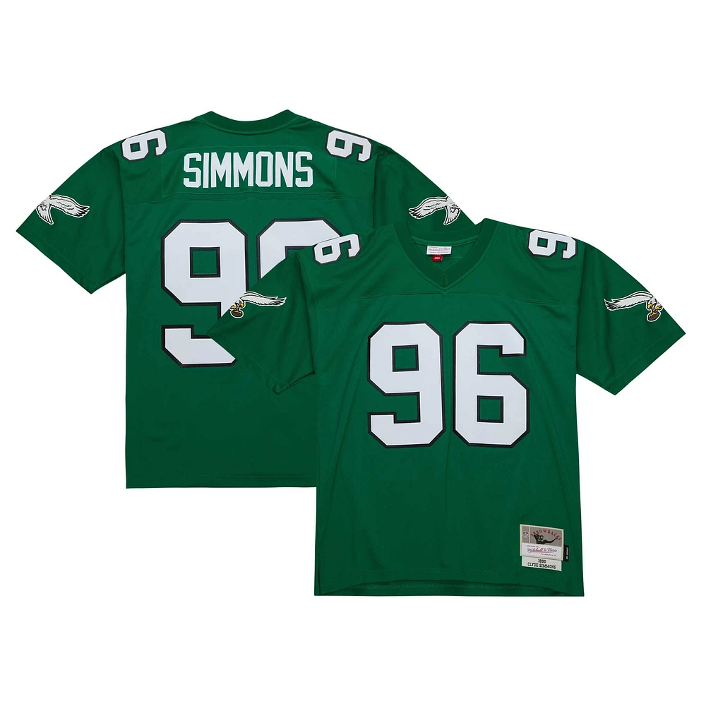 Men's Mitchell & Ness Clyde Simmons Kelly Green Philadelphia Eagles Legacy Replica Jersey