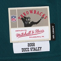 Men's Mitchell & Ness Duce Staley Midnight Green Philadelphia Eagles 2002 Legacy Replica Jersey