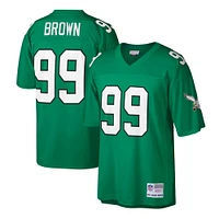 Mitchell & Ness Jerome Brown Kelly Green Philadelphia Eagles Big Tall 1990 Réplique de joueur retraité Maillot pour homme