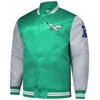 Veste en satin vert Kelly de Mitchell & Ness pour homme des Philadelphia Eagles