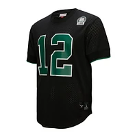 Haut en maille noir pour homme avec nom et numéro de joueur retraité des Philadelphia Eagles, Mitchell & Ness Randall Cunningham