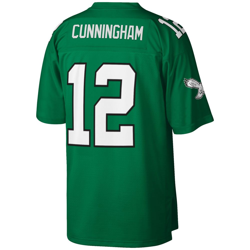 Men's Mitchell & Ness Randall Cunningham Kelly Green Philadelphia Eagles Big Tall 1990 Retired Player Replica Jersey