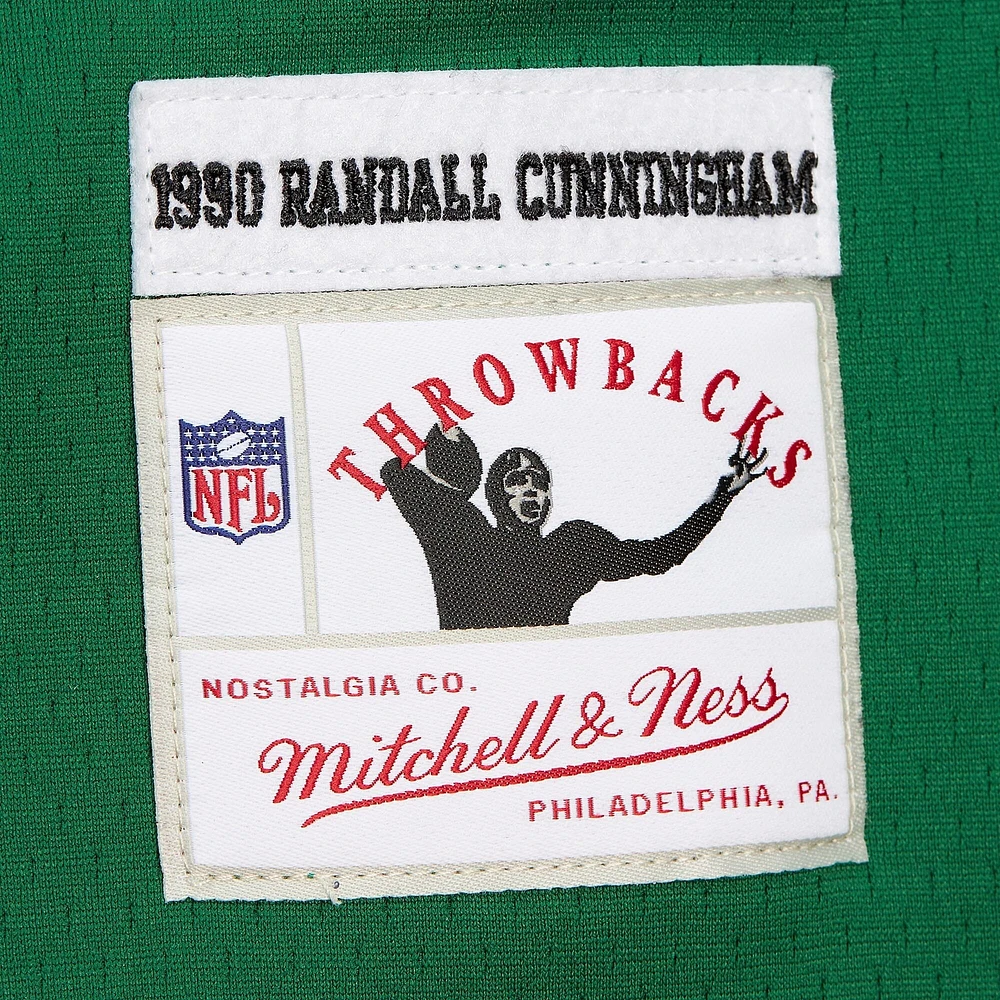 Men's Mitchell & Ness Randall Cunningham Kelly Green Philadelphia Eagles Player Name Number Hoodie Legacy Jersey