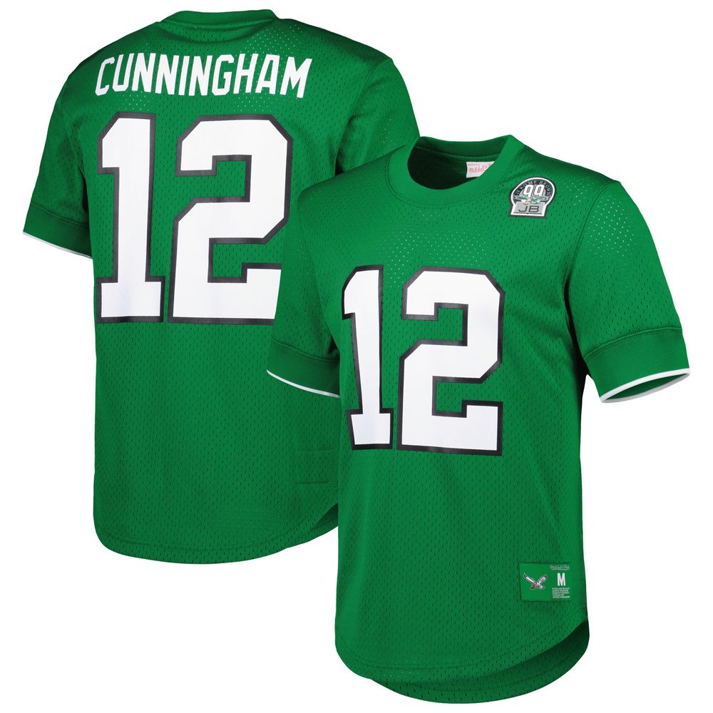 Mitchell & Ness Men's Mitchell & Ness Randall Cunningham Kelly Green  Philadelphia Eagles Retired Player Name Number Mesh Top