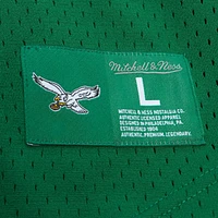 Haut en maille Mitchell & Ness Randall Cunningham Kelly Green Philadelphia Eagles pour hommes, nom et numéro du joueur retraité