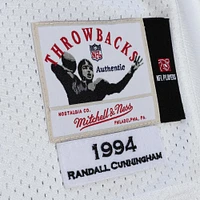 Maillot de joueur retraité authentique Mitchell & Ness Randall Cunningham blanc Philadelphia Eagles 1994 pour hommes