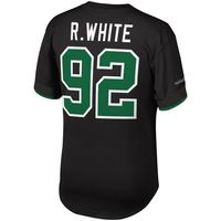 Men's Mitchell & Ness Reggie White Black Philadelphia Eagles Retired Player Name Number Mesh Top