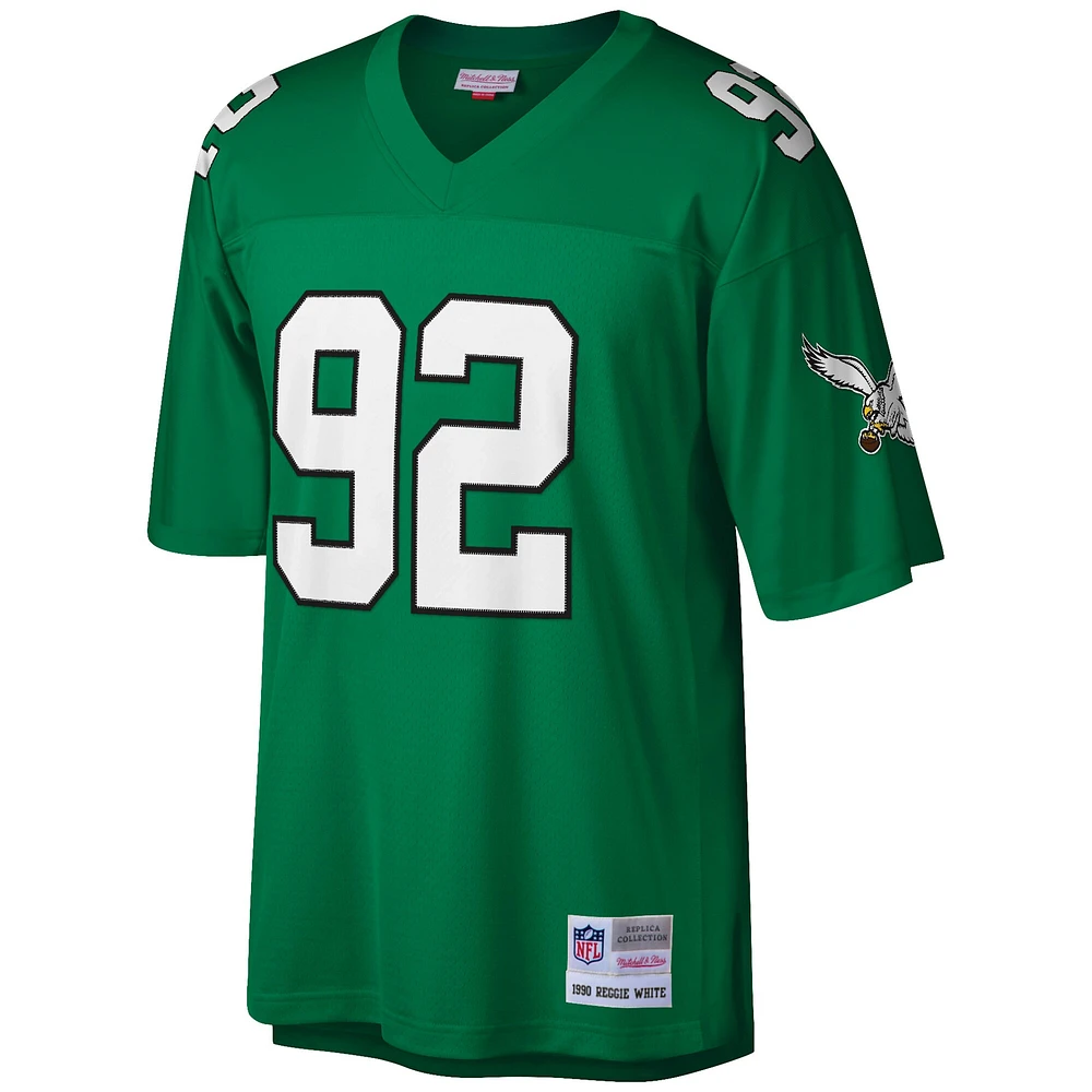 Men's Mitchell & Ness Reggie White Kelly Green Philadelphia Eagles Big Tall 1990 Retired Player Replica Jersey