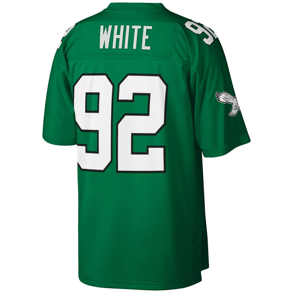 Men's Mitchell & Ness Reggie White Kelly Green Philadelphia Eagles Big Tall 1990 Retired Player Replica Jersey