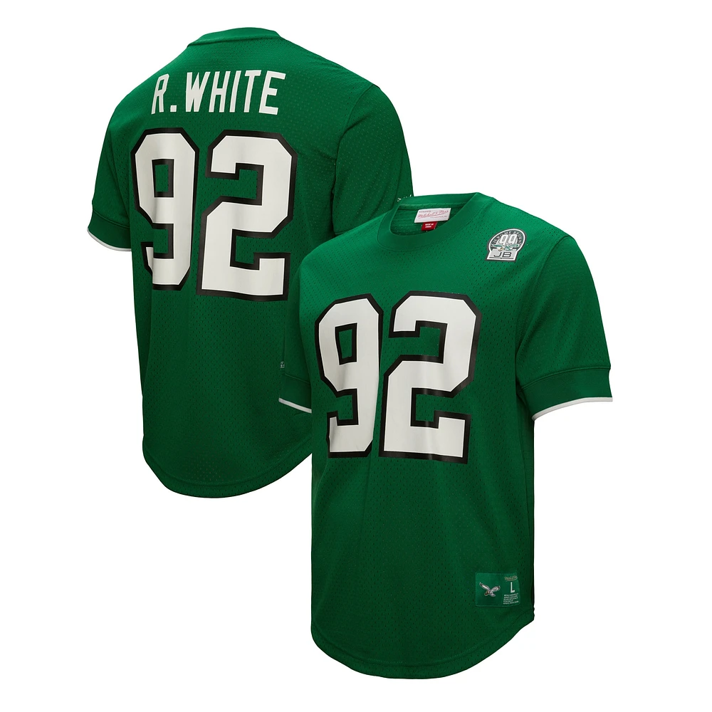 Men's Mitchell & Ness Reggie White Kelly Green Philadelphia Eagles Retired Player Name Number Mesh Top