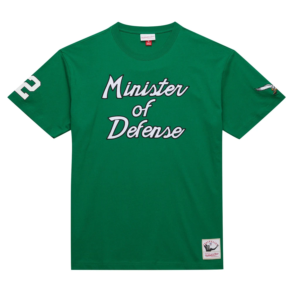 T-shirt pour hommes Mitchell & Ness Reggie White Kelly Green Philadelphia Eagles surnom de joueur retraité