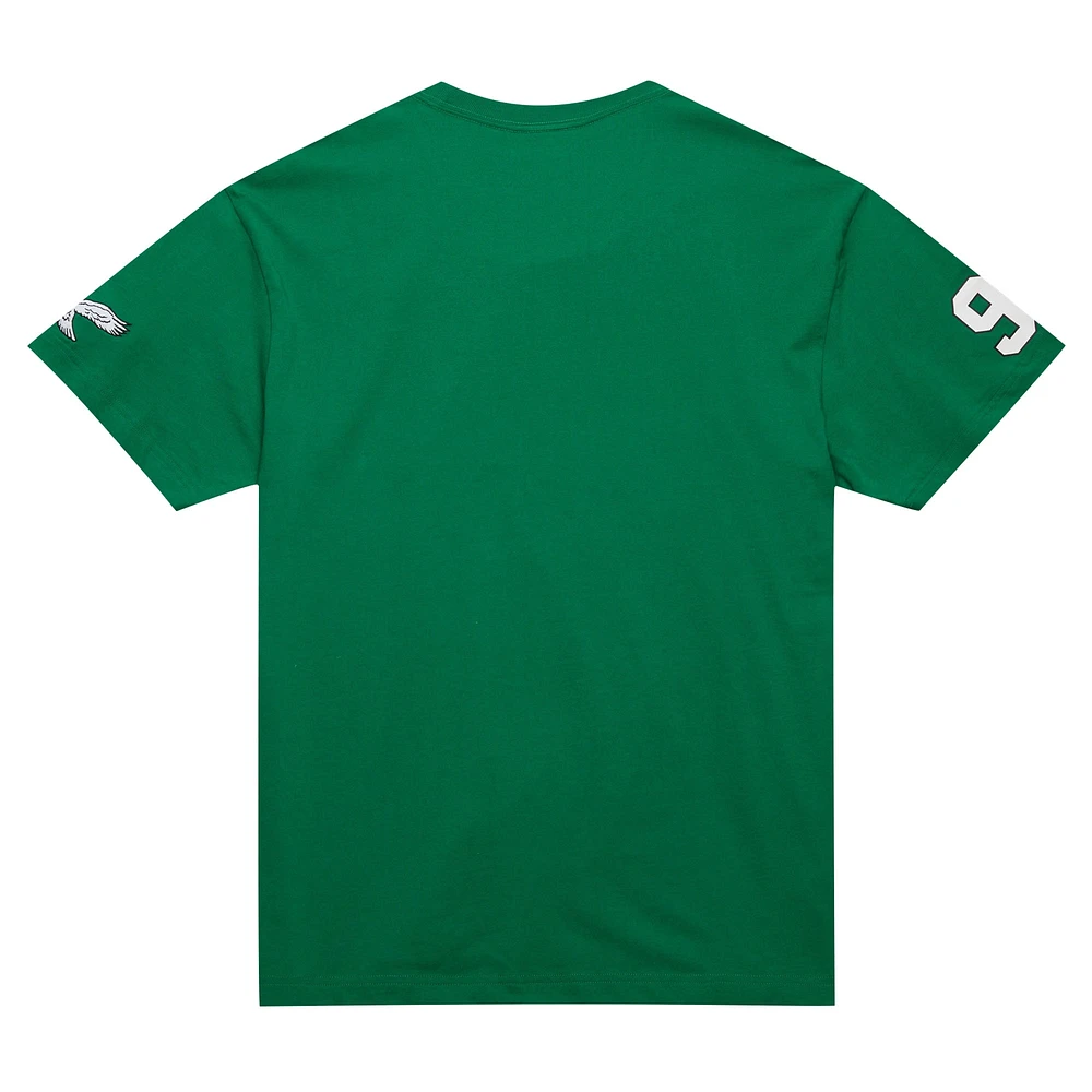 T-shirt pour hommes Mitchell & Ness Reggie White Kelly Green Philadelphia Eagles surnom de joueur retraité