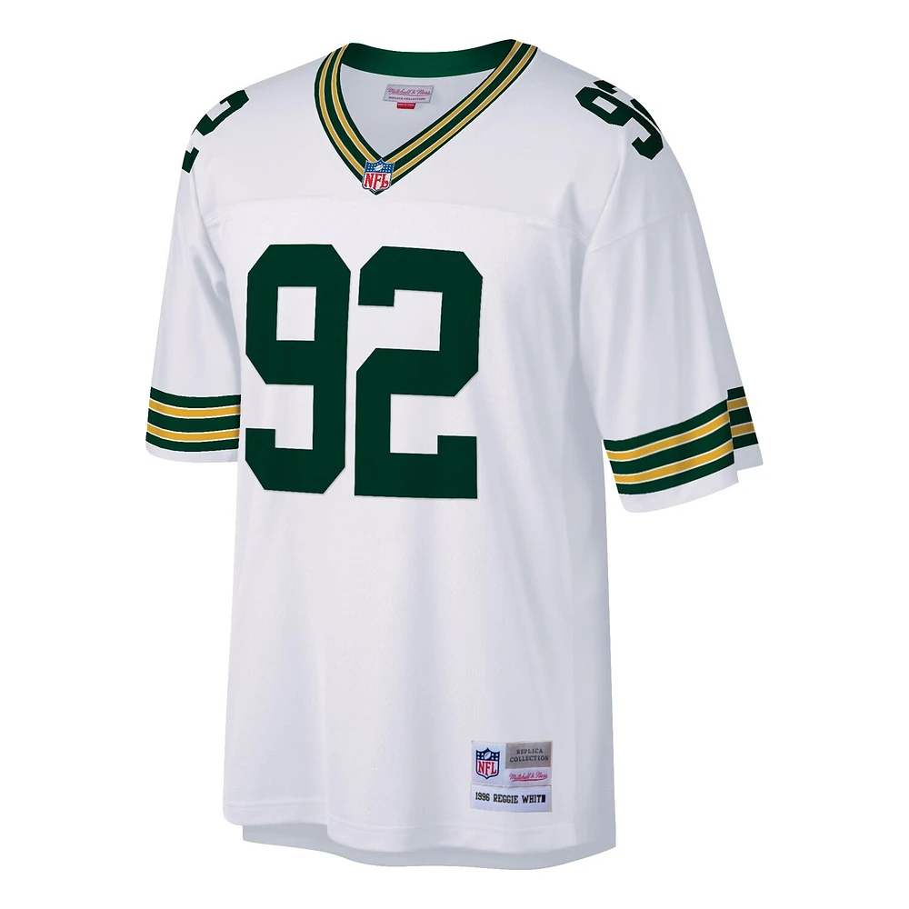 Mitchell & Ness Reggie pour homme blanc Green Bay Packers joueur à la retraite - Réplique de maillot