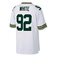 Mitchell & Ness Reggie pour homme blanc Green Bay Packers joueur à la retraite - Réplique de maillot