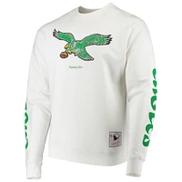 Chandail à enfiler VIP Champions Mitchell & Ness pour homme avec anneaux des Eagles de Philadelphie, blanc