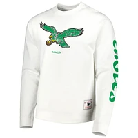 Sweat à capuche avec anneaux VIP des Eagles de Philadelphie Mitchell & Ness pour homme, blanc