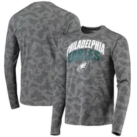 MSX by Michael Strahan Men's Black Philadelphia Eagles Camo Performance Long Sleeve T-Shirt - Black