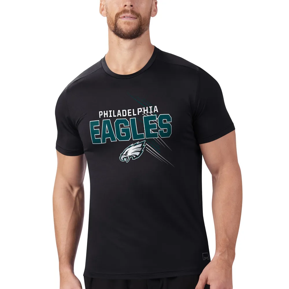 Philadelphia Eagles MSX by Michael Strahan Interval Long Sleeve Raglan T- Shirt - Midnight Green