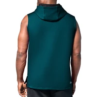 T-shirt à capuche sans manches pour hommes MSX par Michael Strahan, vert minuit, Philadelphia Eagles Captain