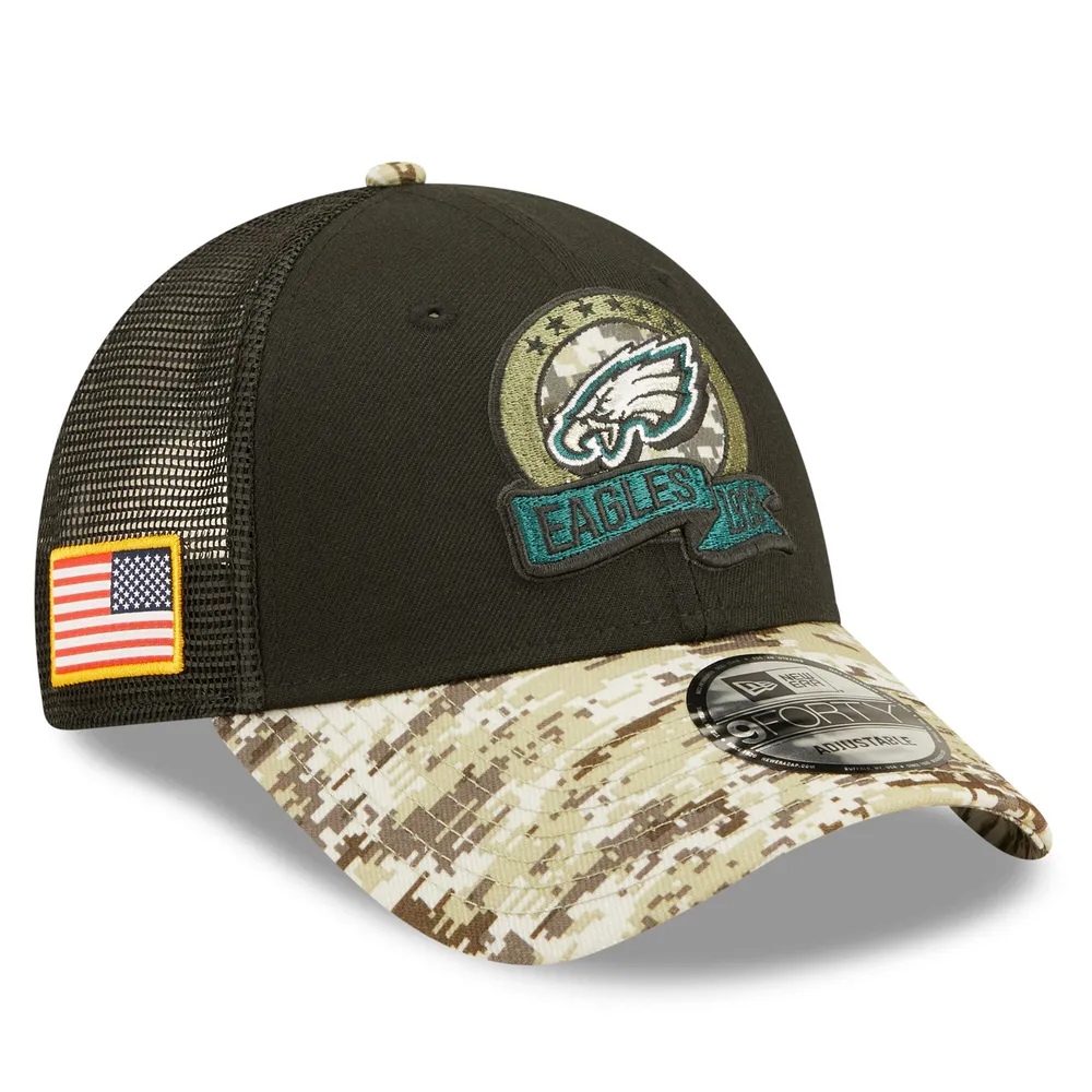 Lids Philadelphia Eagles New Era 2022 Salute To Service 9FORTY Snapback  Trucker Hat - Black/Camo