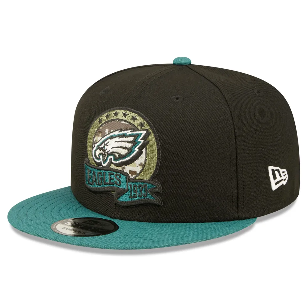 Men's New Era Black Philadelphia Eagles 2022 Salute To Service Visor