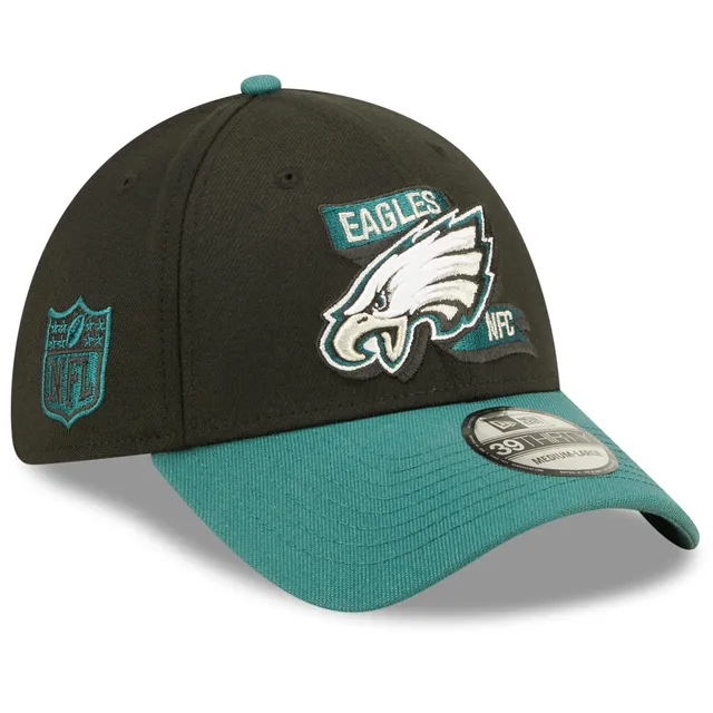 Men's Philadelphia Eagles New Era Green 2022 Sideline Coaches 39THIRTY Flex Hat L/XL