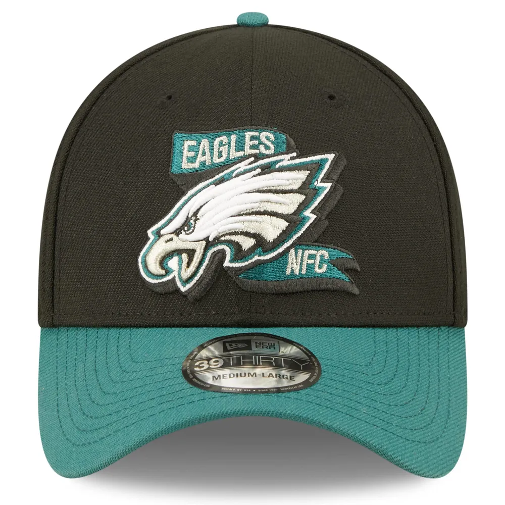 Men's Philadelphia Eagles New Era Green 2022 Sideline Coaches 39THIRTY Flex Hat L/XL