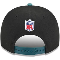 Men's New Era Black/Midnight Green Philadelphia Eagles 2025 NFL Draft 9FIFTY A-Frame Snapback Hat