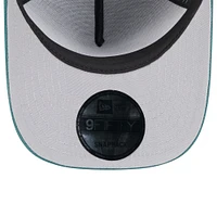 Men's New Era Black/Midnight Green Philadelphia Eagles 2025 NFL Draft 9FIFTY A-Frame Snapback Hat