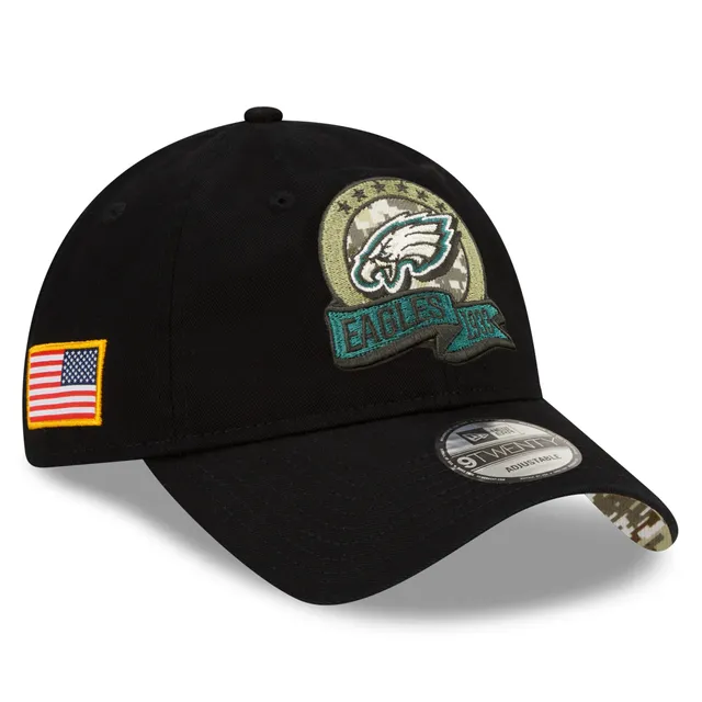 Men's New Era Midnight Green Philadelphia Eagles Stripe 39THIRTY Flex Hat Size: Small/Medium