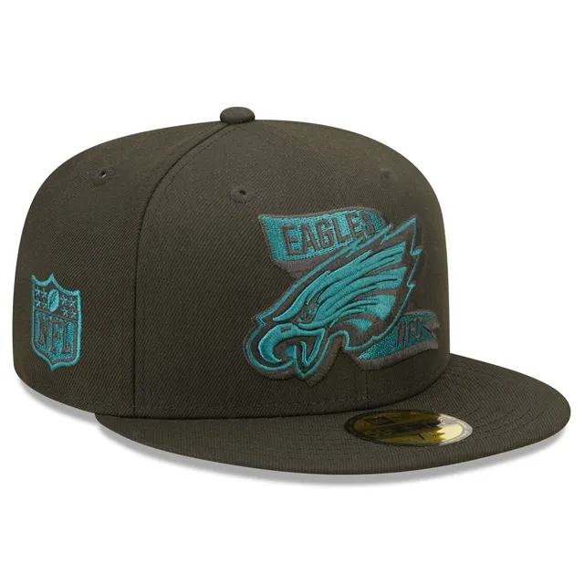 Men's New Era Philadelphia Eagles Black Pop 39THIRTY Flex Hat