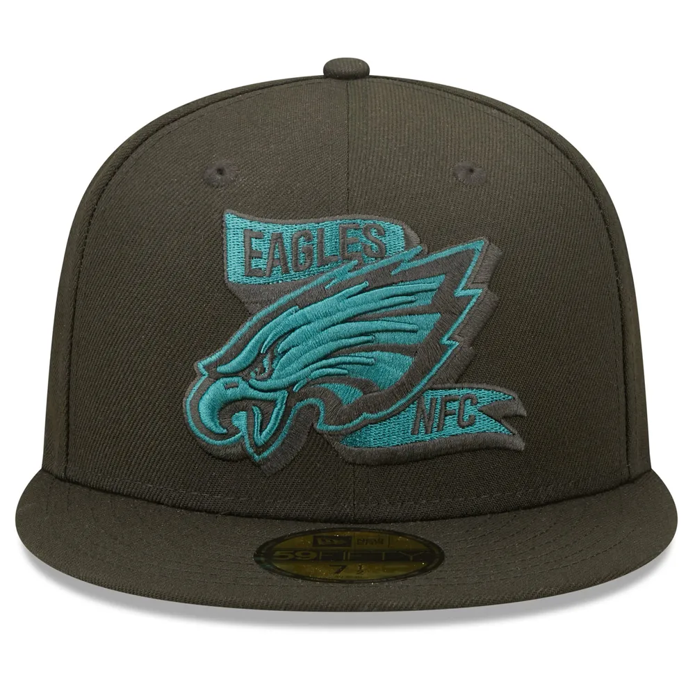 New Era Men's Philadelphia Eagles Black on Alternate Logo 59FIFTY Fitted Hat