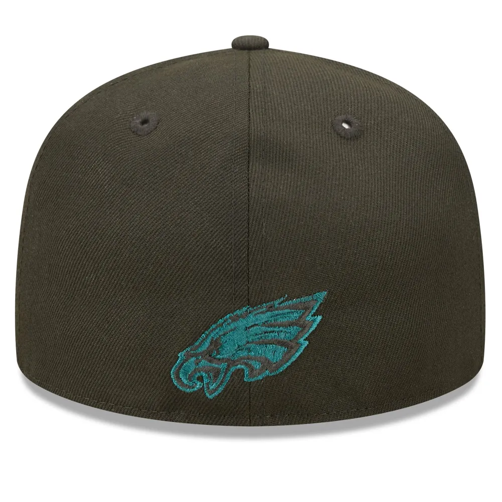 Men's New Era Philadelphia Eagles Black on Black 59FIFTY Fitted Hat