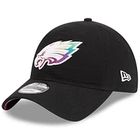 Casquette ajustable NFL Crucial Catch 9TWENTY New Era noire pour hommes des Eagles de Philadelphie 2023