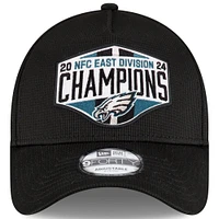 Casquette ajustable 9FORTY pour homme New Era Philadelphia Eagles 2024 NFC East Division Champions Locker Room noire