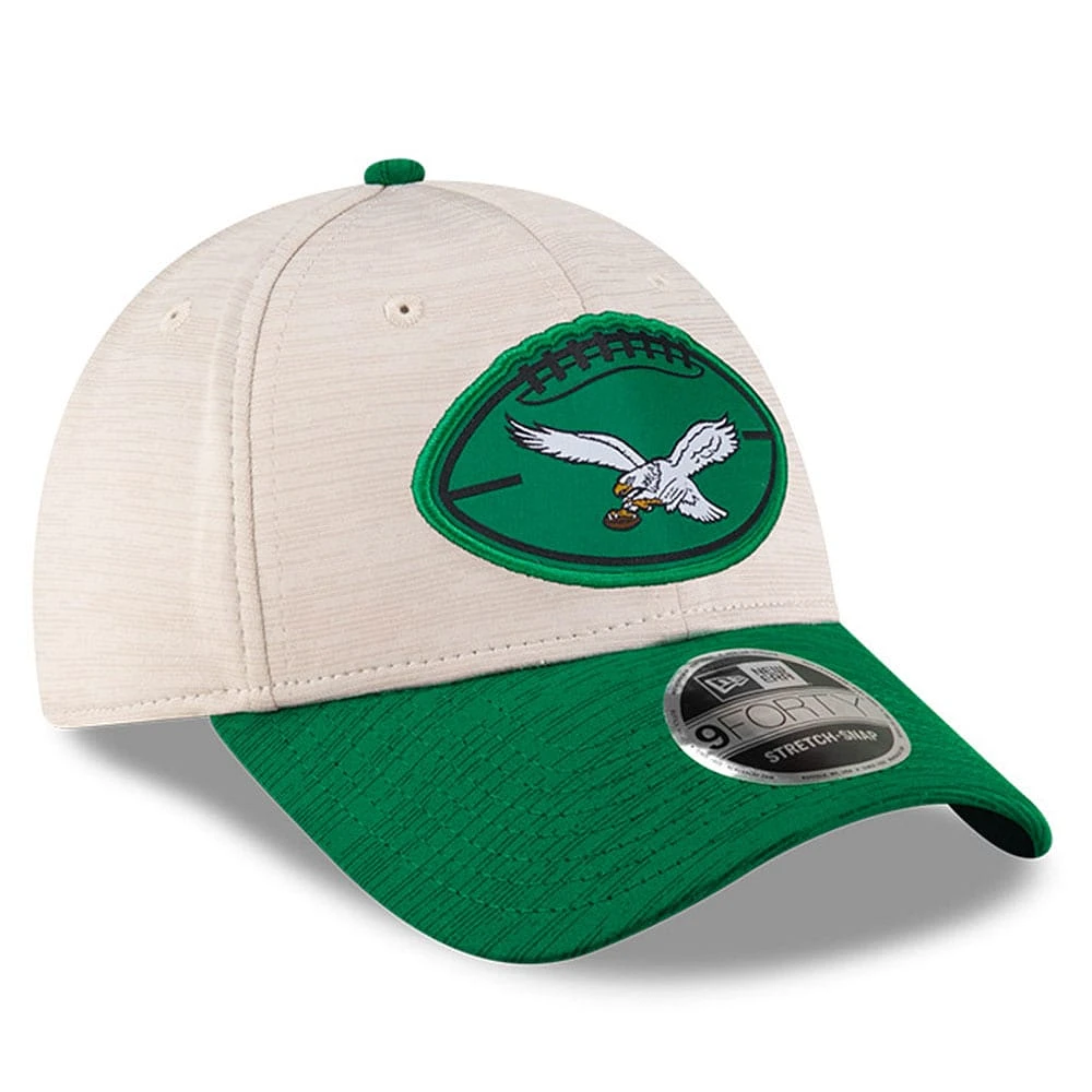 Casquette réglable noire 9FORTY Sideline 2024 des Eagles de Philadelphie New Era pour hommes