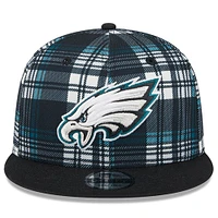 Casquette Snapback 9FIFTY New Era pour hommes des Philadelphia Eagles 2024 Sideline Statement noire