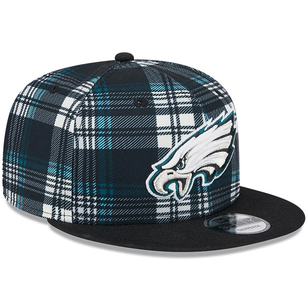 Casquette Snapback 9FIFTY New Era pour hommes des Philadelphia Eagles 2024 Sideline Statement noire