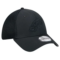 Men's New Era Black Philadelphia Eagles Active Team Tone 39THIRTY Flex Hat