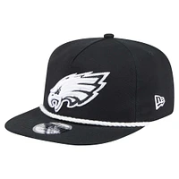 Casquette snapback noire Philadelphia Eagles B-Dub Golfer pour homme de New Era