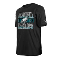 T-shirt noir Philadelphia Eagles City Team New Era pour homme