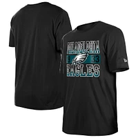 T-shirt noir Philadelphia Eagles City Team New Era pour homme