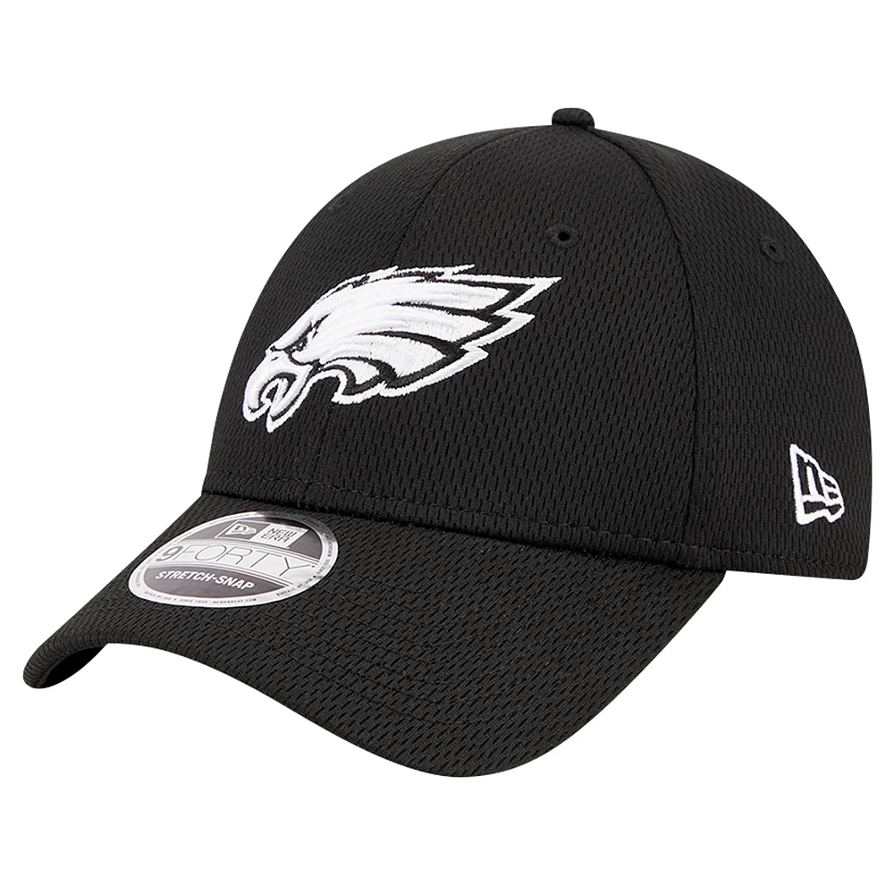 Casquette ajustable Evergreen 9FORTY noire des Philadelphia Eagles de New Era pour homme